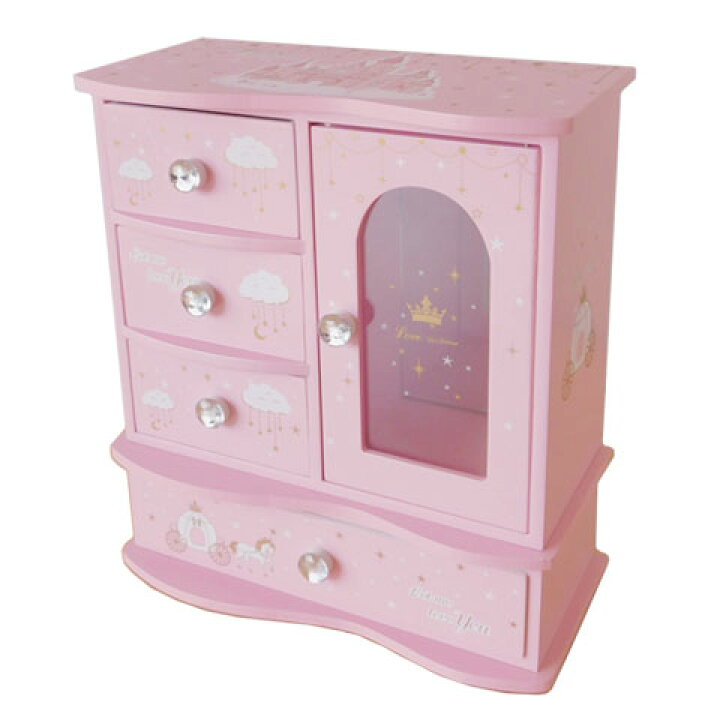 楽天市場】ゆめかわ ミニチェスト ボックス L ピンク ミラーつき 1個 