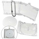 ミニ CDキーホルダー CD風チャーム ケース ミニ CD アルバム 音楽 チャーム デコ 土台 クリア 透明 写真 卒業 思い出 …