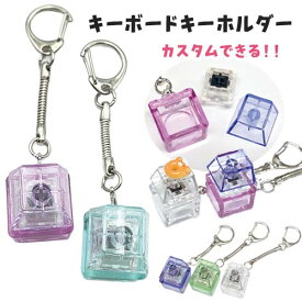 カスタム キーボード キーホルダー 1個 クリア 透明 スイッチ ブロック ボタン メカニカル キースイッチ カチカチ ストラップ メカニカルスイッチ 十字軸 十字型 リラックス ストレス解消 韓国 おもちゃ キッズ 子供 keyring-31 GreenRoseYumi