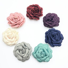 フラワーモチーフ 薔薇 ばら バラ ローズ 貼り付け 全7色 10個 ハンドメイド アクセサリーパーツ 花 フラワー motif679 GreenRoseYumi