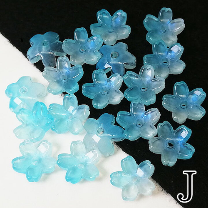 楽天市場】ガラスビーズ フラワー 花 10個 桜 5弁花 さくら サクラ 春 