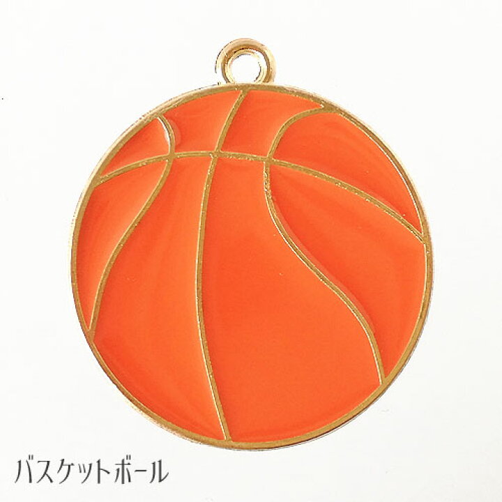 楽天市場】部活チャーム カラーチャーム ボール 2個 金属 エポ バスケ 