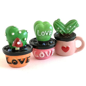 ミニチュア サボテン 立体 鉢植え キッズ 全3種 2個 ym1-2255 GreenRoseYumi