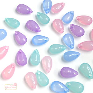 �v���X�`�b�N �`���[�� ������ �� �h���b�v �r�[�Y �A�N�Z�T���[�p�[�c 20�� beads1158 GreenRoseYumi