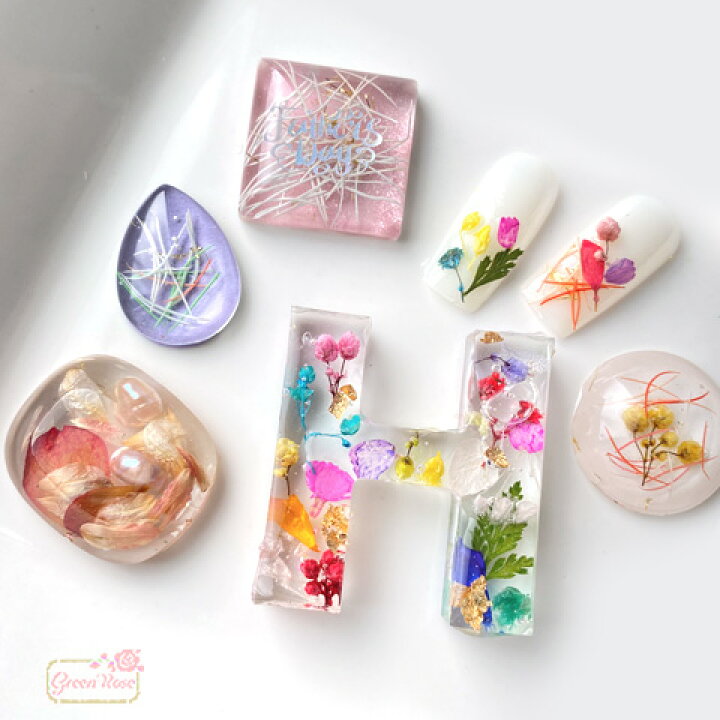 楽天市場】ドライフラワー 押し花 花びら 色々ミックス レジン ネイル 