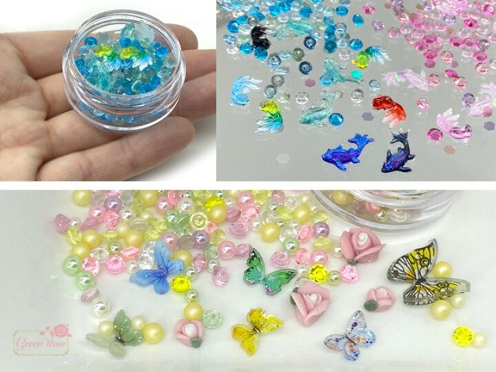 楽天市場】レジン封入 素材 材料 レジンアクセサリー 金魚 蝶々 