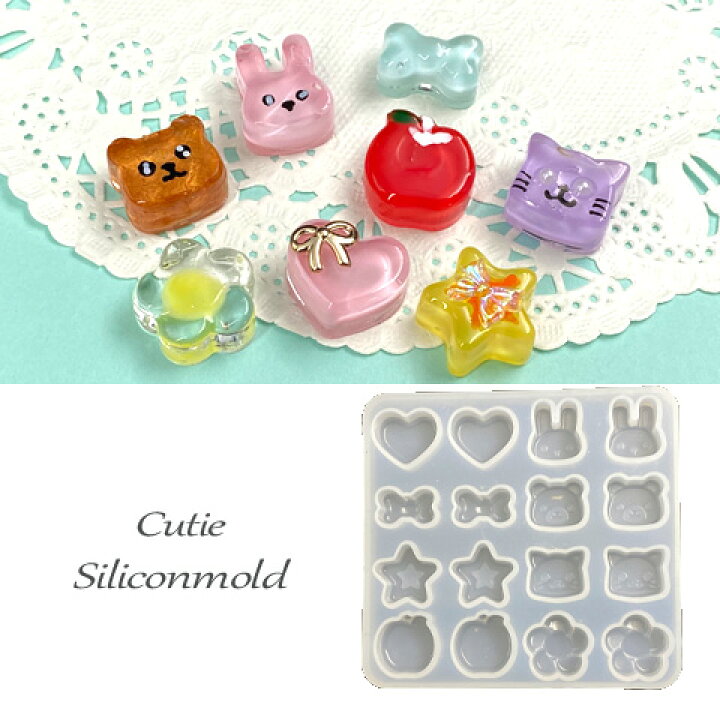 シリコンモールド 動物 アニマル 形 レジン型 粘土型 UVレジン LEDレジン 1個 mold-272 GreenRoseYumi Green Rose ネットショップ Yumi ネズミ カチューシャ モールド シリコン型 パーツ 当日発送 1個 mold-249 GreenRoseYumi