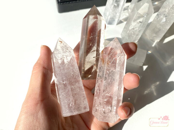 楽天市場】天然石 水晶 ポイント 六角柱 クリスタル クォーツ 置石 