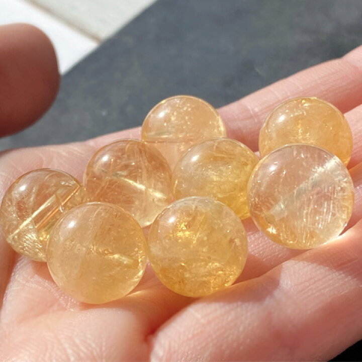 楽天市場】高品質 天然石ビーズ シトリン 黄水晶 パワーストーン 粒 