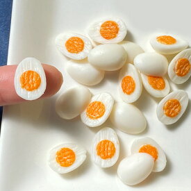ミニチュア フード ゆで卵 エッグ たまご タマゴ 樹脂粘土 10個 ym1-2448 GreenRoseYumi