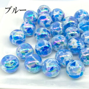 �A�N���� �r�[�Y ���U�C�N ���E���h�r�[�Y �ۃr�[�Y �I�[�������H 16mm 2�� beads1201 GreenRoseYumi
