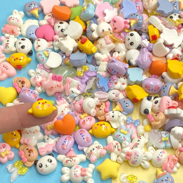 楽天市場】小さめ デコパーツ 動物 アニマル スイーツ 色々 ミックス  