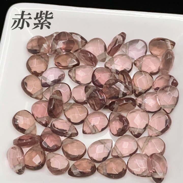 楽天市場】天然石 水晶 クリスタル しずく 多面カット 横穴 ビーズ 半 