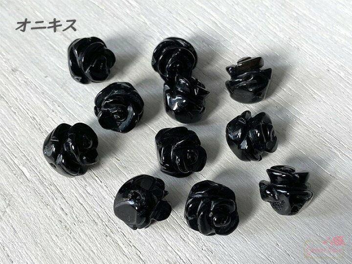 楽天市場】薔薇 カット 彫 天然石 ビーズ パワーストーン 全8種 1個 tb 