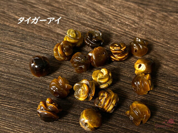 楽天市場】薔薇 カット 彫 天然石 ビーズ パワーストーン 全8種 1個 tb 