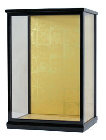 人形ケース ガラスケース 間口29.5×奥行24×高さ40 45 50cm（ケース内寸） 黒桑塗り 木製戸付 ガラス 博多人形 日本人形