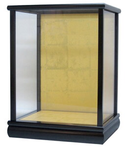 人形ケース337 間口29×奥行24×高さ40cm(ケース内寸) 黒塗り 本カブセ式 ガラスケース 博多人形 市松人形