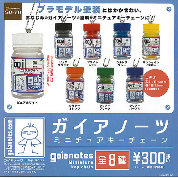 楽天市場】ガイアノーツ ミニチュア キーチェーン 全8種セット SO-TA