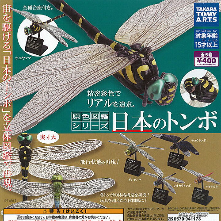 原色図鑑シリーズ 日本のトンボ オニヤンマ 2種セット ガチャ ギンヤンマ