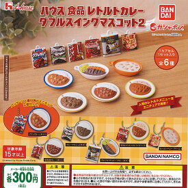 ハウス食品 レトルトカレー ダブル スイング マスコット 2 全6種+ディスプレイ台紙セット バンダイ ガチャポン ガチャガチャ コンプリート