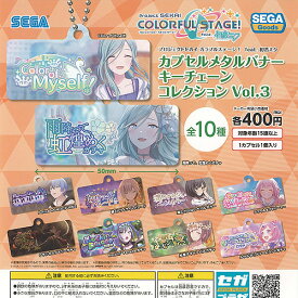 プロジェクト セカイ カラフルステージ feat 初音ミク カプセル メタルバナー キーチェーン コレクション Vol.3 全10種+ディスプレイ台紙セット セガ ガチャポン