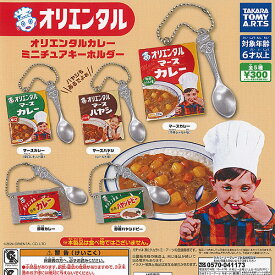 オリエンタル カレー ミニチュア キーホルダー 全5種+ディスプレイ台紙セット タカラトミーアーツ ガチャポン ガチャガチャ コンプリート