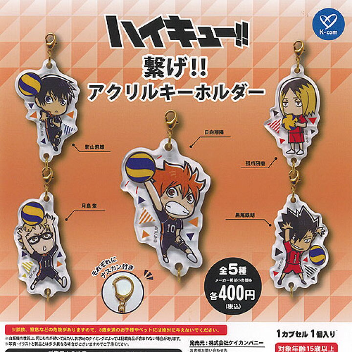 楽天市場】ハイキュー 繋げ アクリル キーホルダー 全5種セット ケイ 