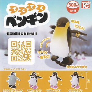 てくてく ペンギン 全5種+ディスプレイ台紙セット トイズキャビン ガチャポン ガチャガチャ ガシャポン コンプリート