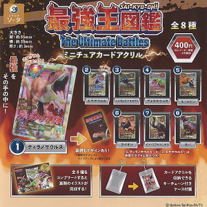 最強王図鑑 ミニチュア カード アクリル 全8種セット SO-TA ガチャポン ガチャガチャ ガシャポン コンプリート