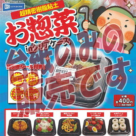 【非売品ディスプレイ台紙】超精密樹脂粘土 お惣菜 in クリアケース レインボー ガチャポン ガチャガチャ ガシャポン