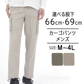 カーゴパンツ イージーパンツ 裾上げ済み メンズ 大きいサイズ 選べる股下 股下66cm 股下69cm オールシーズン ウエストゴム チノパン 裾上がり