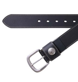ベルト メンズ ブランド リーバイス Levi's リベットベル 使うほどに味がでる牛革を使用 ブラック 黒