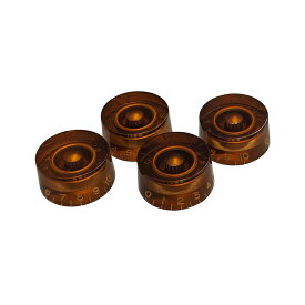 【YJB PARTS】 スピードノブ(エンボス文字) アンバー インチミリ兼用 4pcs/set 【メール便送料無料】 [ar1]