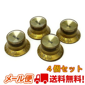 【YJB PARTS】 リフレクターノブ ゴールド/ゴールドプレート(エンボス文字) インチ 4個セット 【メール便送料無料】 [ar1]