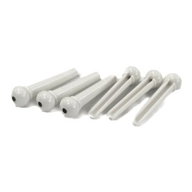 【YJB PARTS】 ブリッジピン ホワイト(プラスチック) 6本入り 【メール便対応】 [ar1]