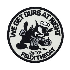 【メール便可】ワッペン #0519 FELIX GUN (7.8x7.8cm) / フィリックス 手芸 パッチ カスタム モーター 車 バイク アメリカン雑貨