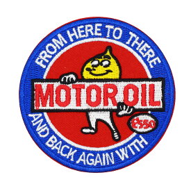 【メール便可】ワッペン #0528 ESSO BOY (7.5x7.5cm) / 手芸 パッチ カスタム モーター 車 バイク アメリカン雑貨