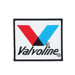 【メール便可】ワッペン #0228 Valvoline square (6.7x6cm) / 手芸 パッチ カスタム モーター 車 バイク アメリカン雑貨