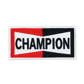 【メール便可】ワッペン #0010 CHAMPION (9.5x4.7cm) / 手芸 パッチ カスタム チャンピオン モーター 車 バイク アメリカン雑貨