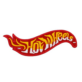 【メール便可】ワッペン #0613 Hot Wheels (12.5x4.5cm) / 手芸 パッチ ホットウィール カスタム モーター 車 バイク アメリカン雑貨