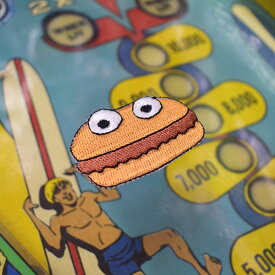 【メール便可】ミニワッペン ハンバーガー パッチ (5x3cm) [MW174] / 手芸 パッチワーク アメ雑 アメリカン雑貨