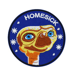 【メール便可】ワッペン E.T. (7×7cm) / イーティー 手芸 パッチ カスタム モーター 車 バイク アメリカン雑貨