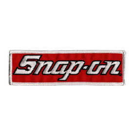 【メール便可】ワッペン#1138 Snap-on BAR RD (12.7x3.8cm) / 手芸 パッチ カスタム モーター 車 バイク アメリカン雑貨