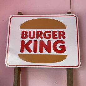 ヴィンテージ 看板 バーガーキング 旧ロゴ ストリートサイン Burger king アメリカン雑貨 ガレージ