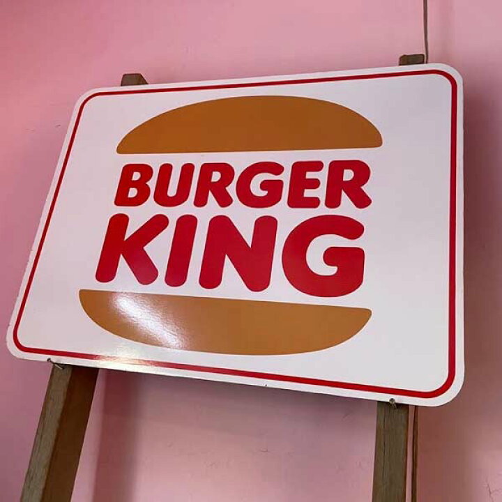 楽天市場】ヴィンテージ 看板 バーガーキング 旧ロゴ ストリートサイン 