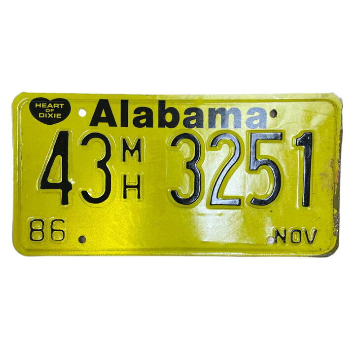 楽天市場】USED ナンバープレート アラバマ州 ALABAMA 一枚 アメリカン 