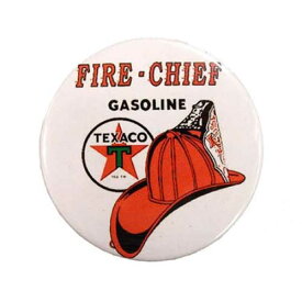 ビッグ缶バッチ #CBB017. TEXACO FIRE テキサコ / 大きい缶バッジ 直径5.3cm アメリカン雑貨 CHOPPERS