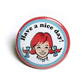 缶バッチ #CB002 Wendy's ウェンディーズ アメリカン雑貨 缶バッジ