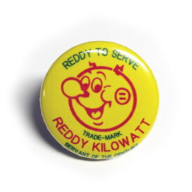 缶バッチ #CB032 Reddy Kilowatt REDDY TO SERVE レディキロワット アメリカン雑貨 缶バッジ