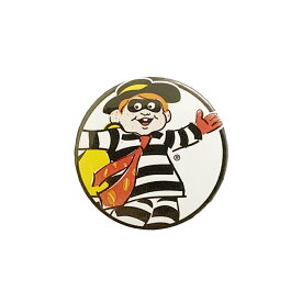 缶バッチ #CB091 McDonald's ハンバーグラー / 缶バッジ 直径3cm アメリカン雑貨 マクドナルド